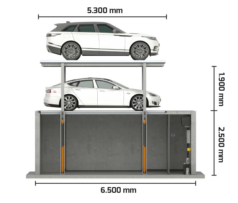 parkeerlift inbouw mulit garage parkeernorm autolift